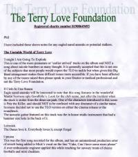 The Unstable World of Terry Love - Sleeve Notes
